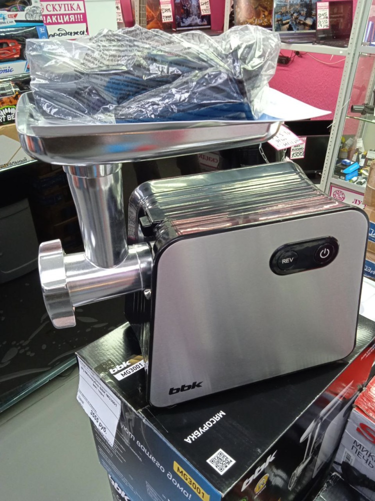 /Мясорубка BBK MG3001 мет черн